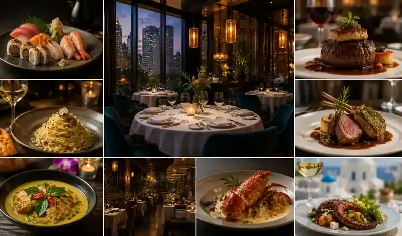 International fine dining in Houston featuring gourmet cuisine, elegant restaurants, and luxury culinary experiences.